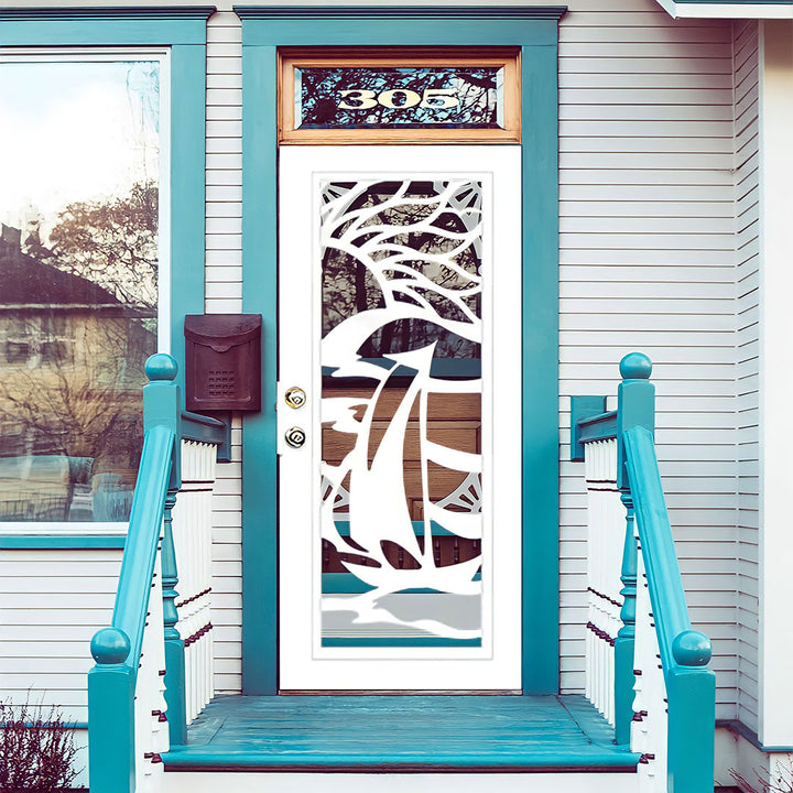 Sail Away Laser Cut Security Storm Door