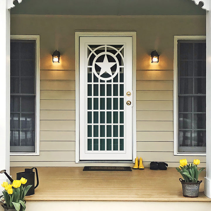 Texas Star Laser Cut Security Storm Door